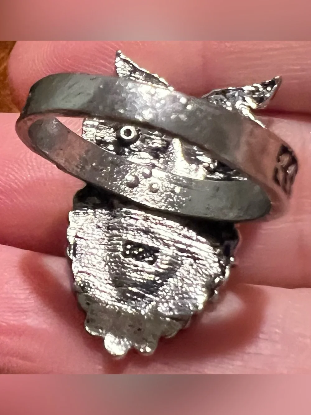 925 Silver Opal Owl Ring Boho Statement Piece